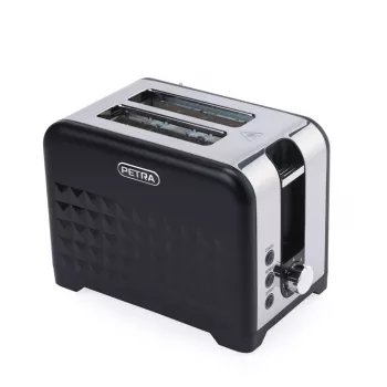 Toaster Petra PT6104BVDE 2-sneeds, zwart, instelbare bruiningsgraad, uitneembare kruimellade