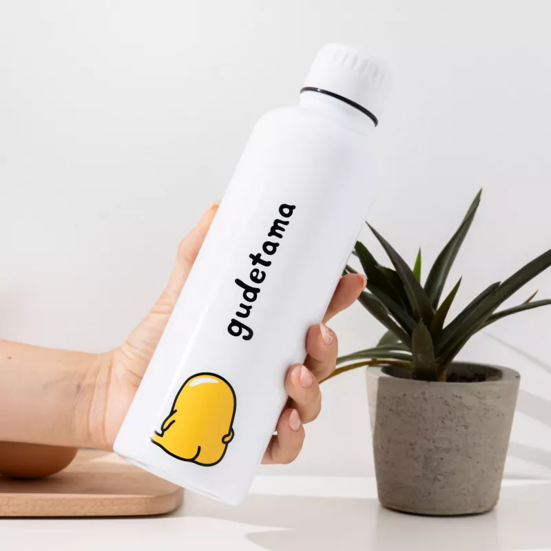 Metalen drinkfles Paladone Gudetama — geïsoleerde roestvrijstalen fles met karakterdesign