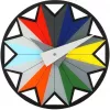 NeXtime klok 8163 Circus, Ø43 cm, wand, zwart/meerkleurig