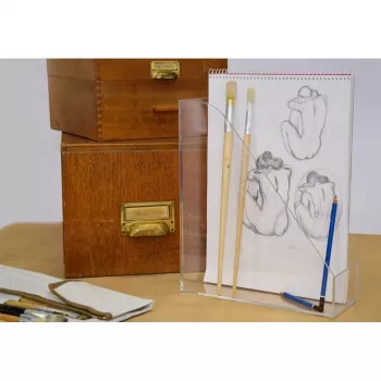 MAUL acryl tijdschriftenhouder A4, helder, dikte: 3,8 mm, afmetingen: (B)98 x (D)263 x (H)307 mm (19510-05)