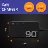 Qoltec 90W GaN Super Fast SLIM wandoplader | XP | 5-20V | 4,5A | USB-C 3.1 | laptop | MacBook | smartphone | + kabel