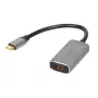 IBOX USB-C-naar-HDMI-adapterkabel, model IACFAK, USB-C (stekker) naar HDMI (bus), 4K 60 Hz, rechte stekker, zilver