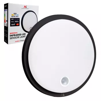 LED-lamp met PIR-sensor MACLEAN MCE525 B – buitenwandlamp, bewegingsgeactiveerde LED