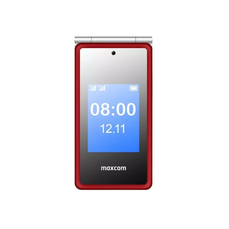 Maxcom MM835L 4G klaptelefoon, Dual SIM, 3,5 inch (8,89 cm), USB-C, rood