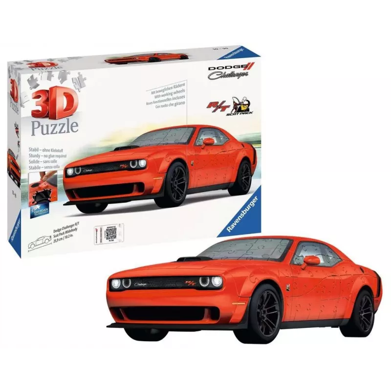 3D-puzzel Ravensburger Dodge Challenger R/T Scat Pack Widebody 108 stukjes