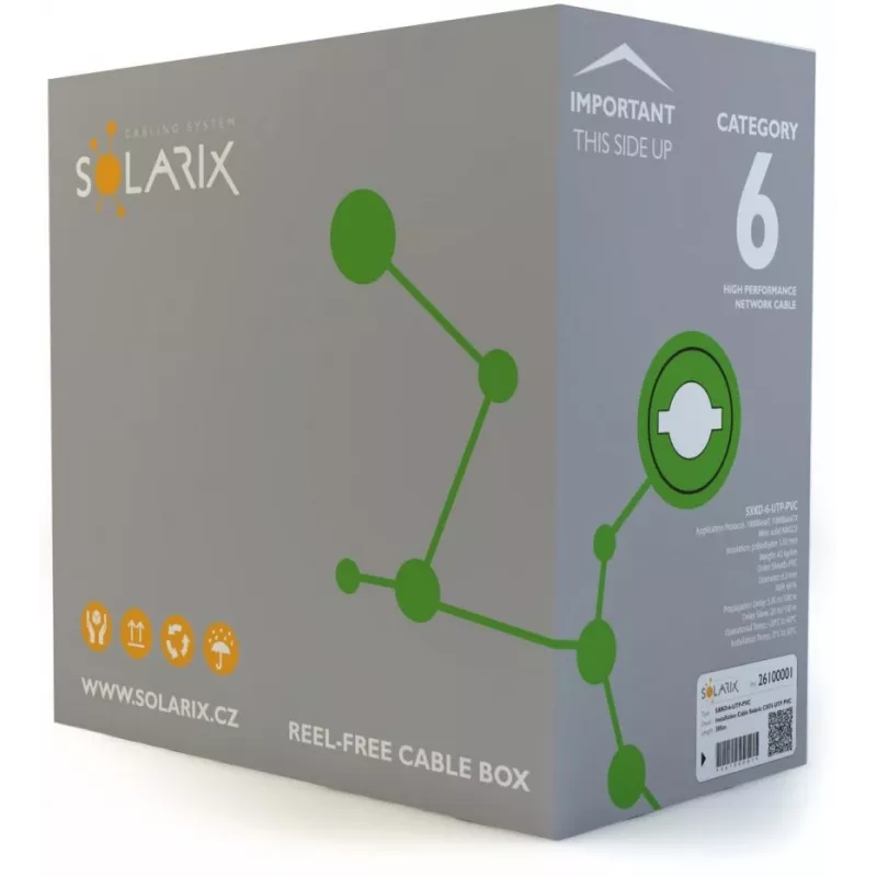 Solarix CAT6 UTP PVC Eca installatiekabel 305 m