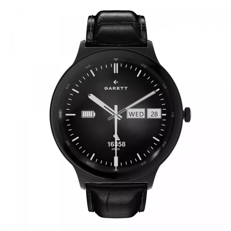 Smartwatch Garett Quantum – zwart roestvrij staal