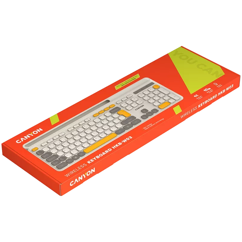 CANYON toetsenbord HKB-W03 EN AAA draadloos beige