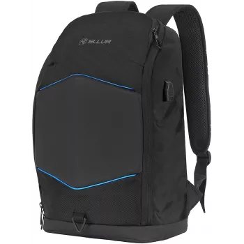 Laptoprugzak Tellur TLL611282 met USB-aansluiting en verlichte streep, zwart