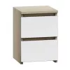 Topeshop M2 SONOMA MIX nachtkastje 2 lade(s) eiken, wit