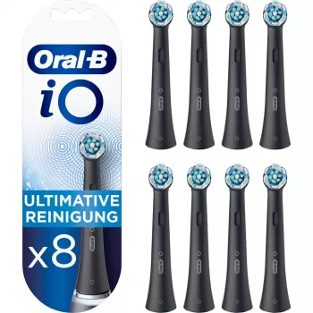 Vervangende tandenborstelkoppen Oral-B IOUR8BK 8-pack, zwart