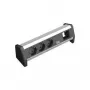 Verlengsnoer Bachmann 3x Schuko 1x GST18 zwart zilver