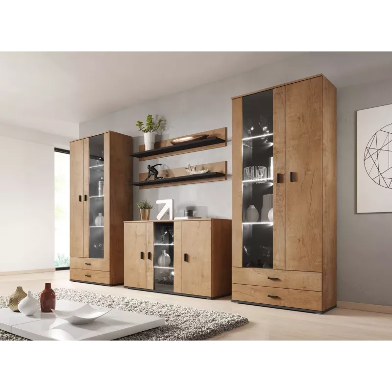 Cama sideboard 120 cm SOHO S7 lefkas eiken/zwart