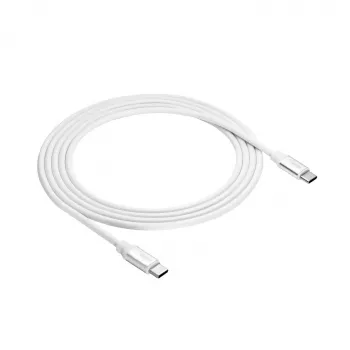 Akyga AK-USB-41 USB-C naar USB-C kabel, USB 2.0, 60 W, 1,8 m, wit