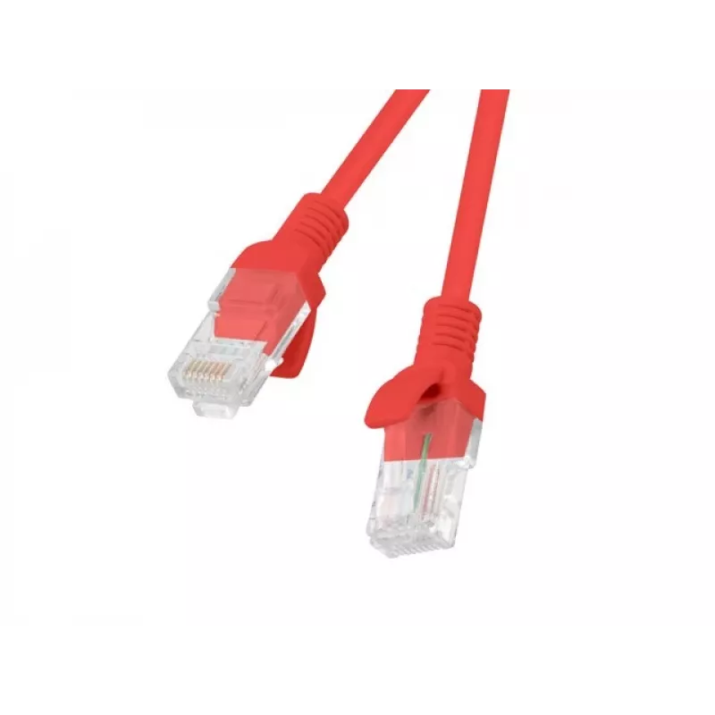 Lanberg PCU5-20CC-0100-R Cat.5e UTP patchkabel, 1 m, Rood, verpakking van 10