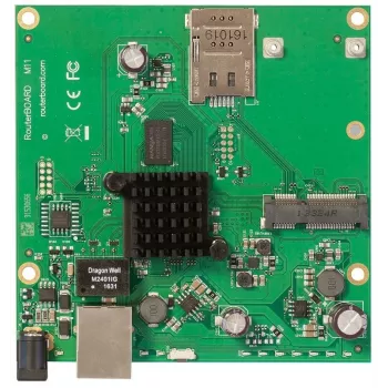Mikrotik RBM11G bekabelde router zwart, groen, grijs