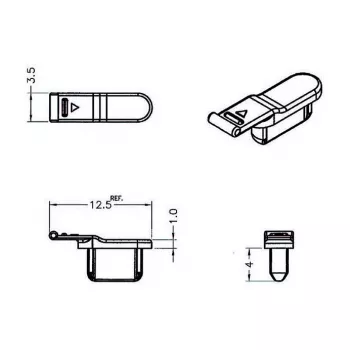 Stopcontactveiligheidsafdekking DELOCK 64033, zwart, 5×12,5×3,5 mm, 10-pack