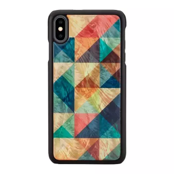 Telefoonhoesje iKins voor iPhone XS Max — mozaïekpatroon, zwart