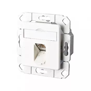 METZ CONNECT BTR E-DAT C6 8(8) UPk - aansluitdoos, inbouw - RJ-45 - zuiverwit, RAL 9010 - 1 aansluiting (1307371102-I)
