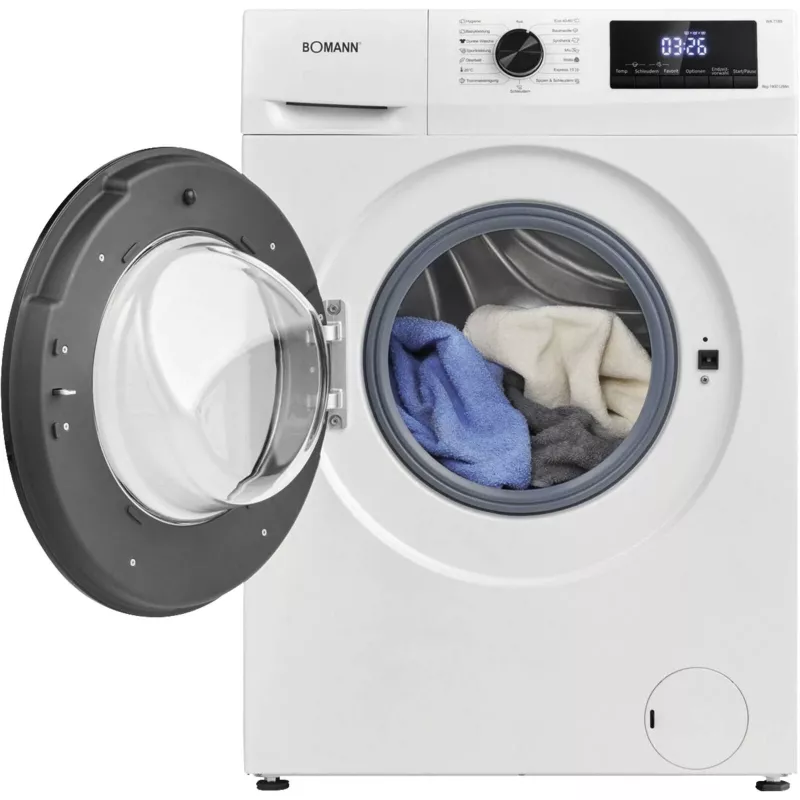 Voorlader wasmachine BOMANN WA7175 — 7 kg, 1400 t/min, energieklasse A, wit