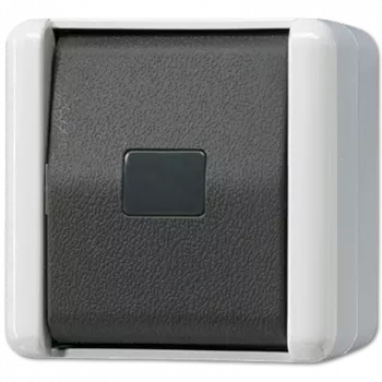 JUNG 834 W elektroschakelaar taster zwart - wit (834W)