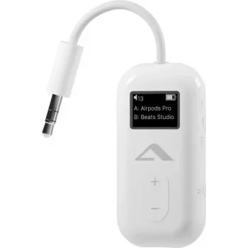 Bluetooth-audiotransmitter ALOGIC ABTTX1-WH met 3,5-mm-jack, lage latentie