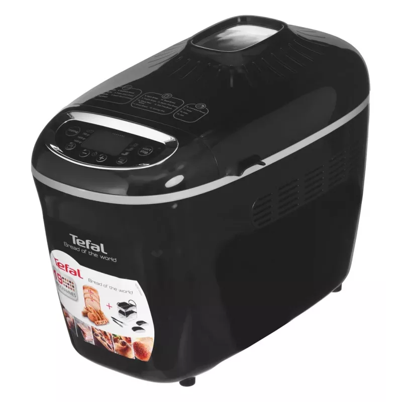 Broodmachine Tefal PF611838 — 1600 W, 1,5 kg capaciteit, 19 programma's, touchbediening, zwart