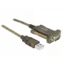 Seriële kabel DeLOCK 64073 USB Type-A DB-9 transparant 2m