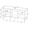 Cama Meble HOLE ladekast 152x42,5x74,5 cm, mat zwart