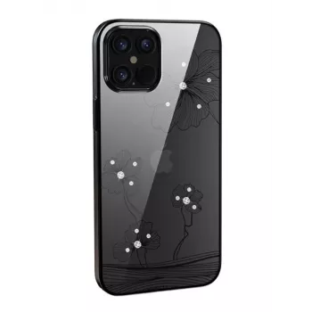 Hoes Devia Crystal Flora voor iPhone 12 mini — zwart