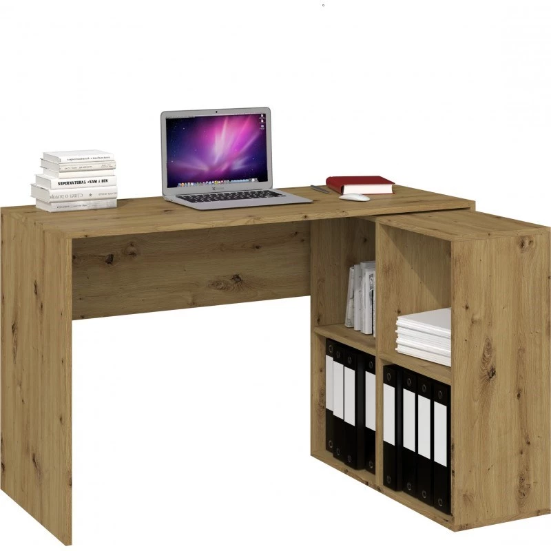 Computer-bureaublad BIURKO PLUS ARTISAN, recht rechthoekig blad, spaanplaat, 1200×500×760 mm, eikenkleur