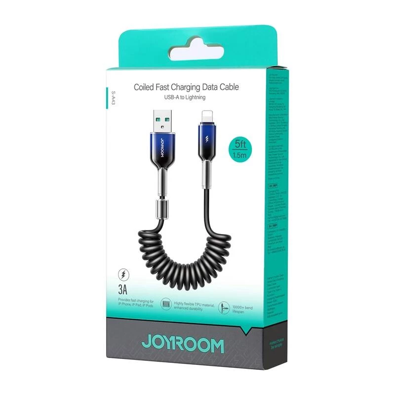 USB-A naar Lightning-kabel Joyroom S-A43 1,5 m zwart