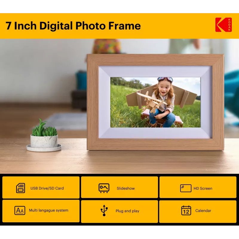 Kodak 7 digitale fotolijst Wi-Fi RCF-702W