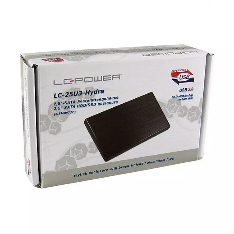 HDD-behuizing LC-Power LC-25U3-Hydra zwart 2,5 inch