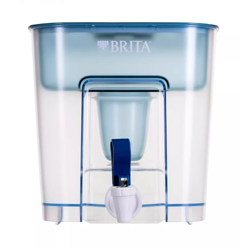 BRITA Flow 1052805 waterfilterdispenser met MAXTRA PRO Pure Performance-filterpatroon, 8,2 l (5,2 l gefilterd), blauw