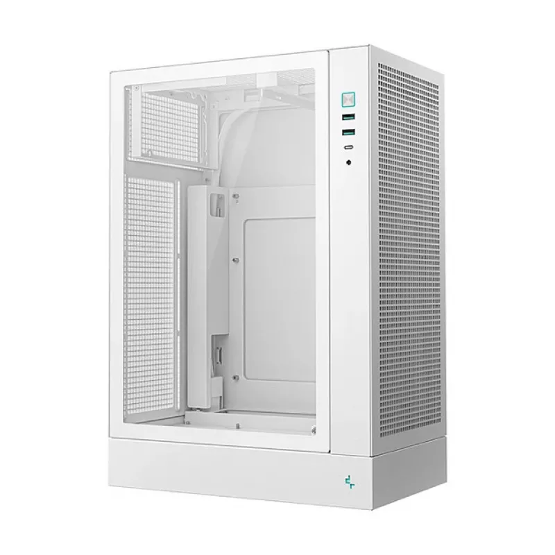 DeepCool CH170 PLUS WH Midi Tower pc-behuizing, Micro ATX, zonder voeding, 4 uitbreidingssleuven, wit