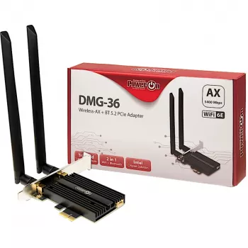 Interne WLAN-Bluetooth-kaart Inter-Tech DMG-36 5400 Mbit/s Wi-Fi 6