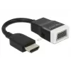 Delock 65587 adapter HDMI-A male naar VGA (D-Sub 15) female met audio, zwart/wit