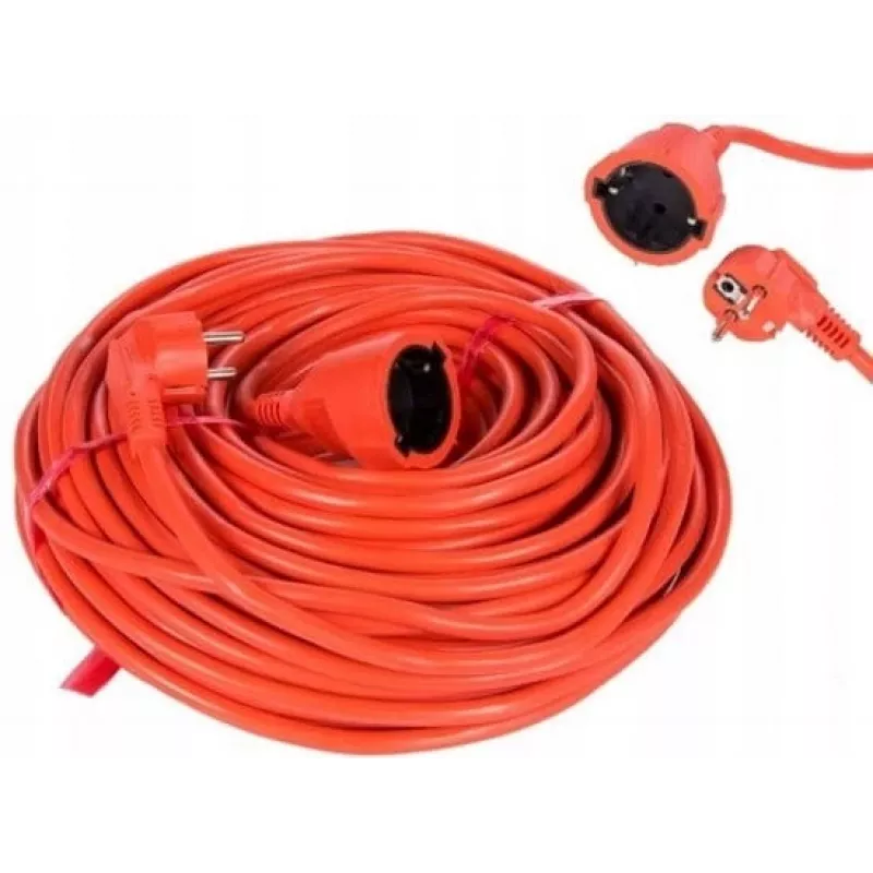 VERTEX PZO20M oprolbare verlengsnoer 20 m 3x2,5 mm oranje