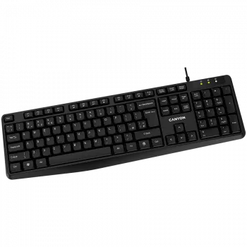 Bedraad toetsenbord CANYON KB-1 UK-layout zwart