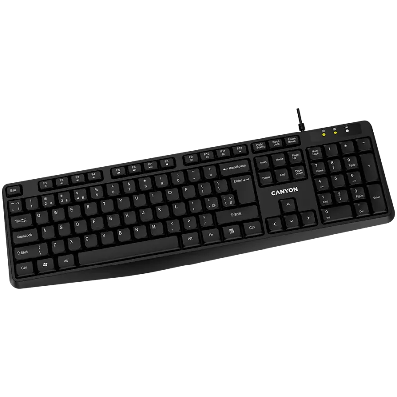 Bedraad toetsenbord CANYON KB-1 UK-layout zwart