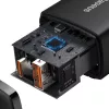 Indoor USB-snellader Baseus CCXJ-B01 – 2 poorten (USB-C PD 20W + USB-A QC3.0 18W), 100–240 V, zwart