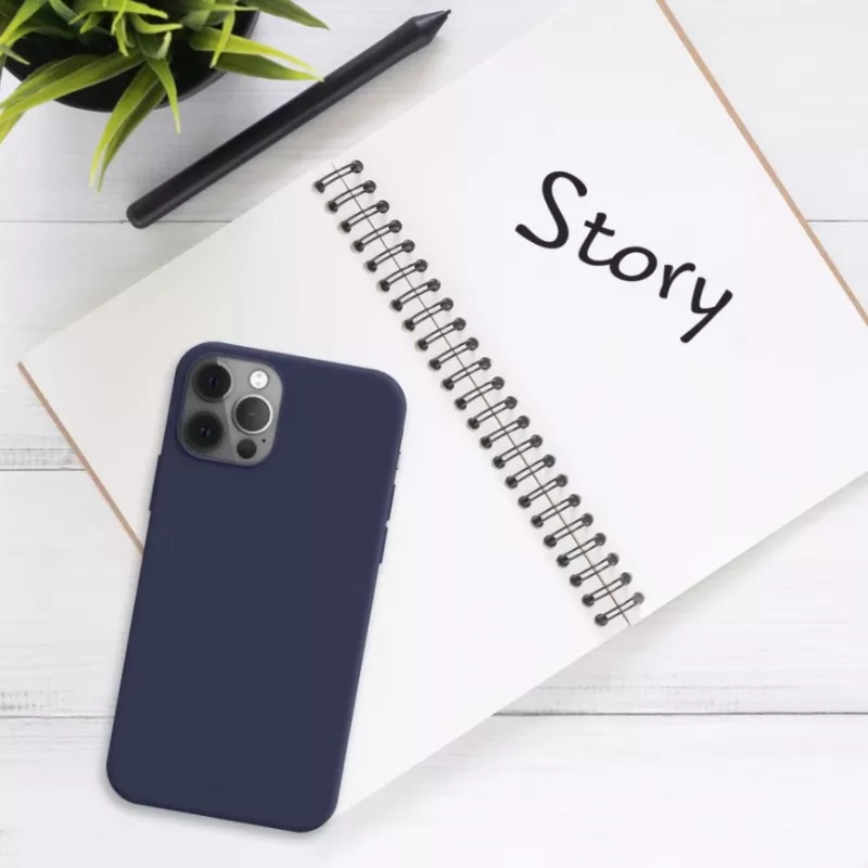 Fixed Story | rugdeksel | Apple | iPhone 16 Pro | gerubberd | blauw