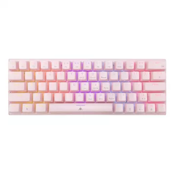 Mechanisch gaming-toetsenbord White Shark Wakizashi GK-002421V2 roze US-Blue-layout