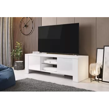 Cama TV-standaard WEST 42/130/42 wit/wit glanzend