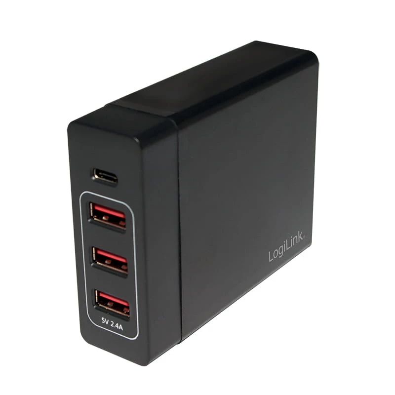 Indoor-oplader LogiLink PA0122 universeel zwart USB