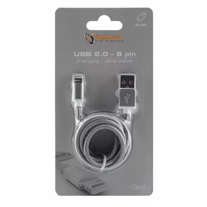Sbox USB 2.0 8 Pin IPH7-GR grijs