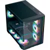 Tower-pc-behuizing AEROCOOL P500C EVO-G-BK-v1 met 2 glazen zijpanelen, zwart