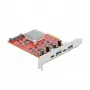 Uitbreidingskaart DeLOCK PCI Express x4 naar USB 10 Gbit/s 2x Type-A 2x Type-C