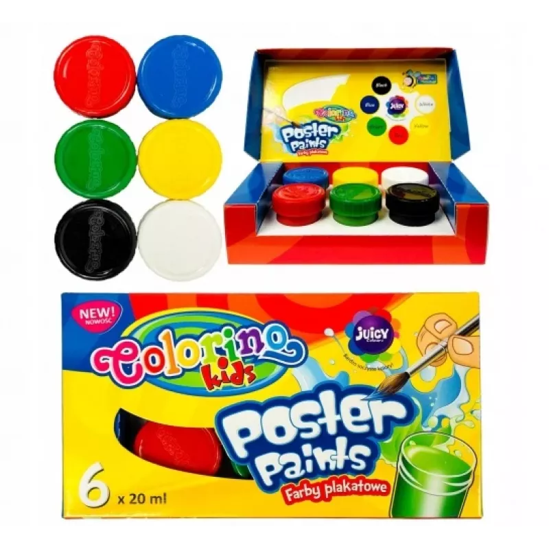 Colorino Kids plakkaatverf 6 kleuren 20 ml